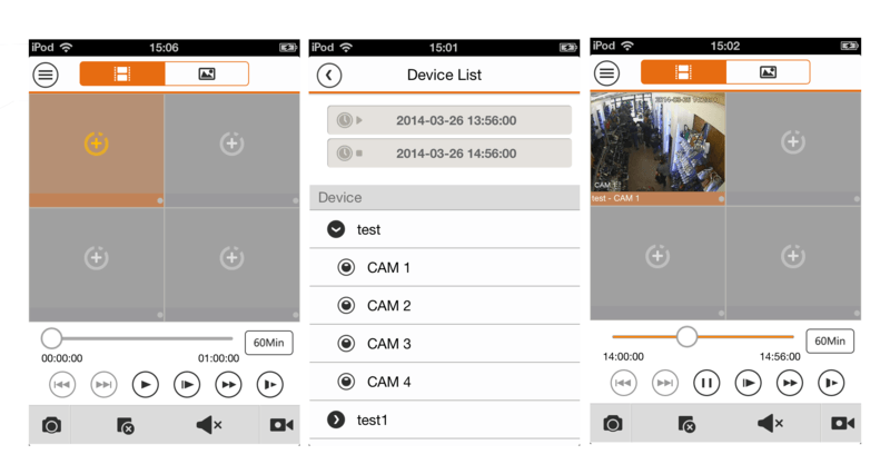 Перегляд архіву відеонагляду через IPhone по iDMSS