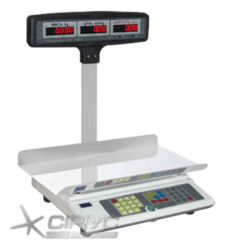 Ваги електронні торгові ВТА-60/15-5D-Т-Ш-АС
