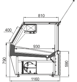 Креслення холодильної вітрини Міссурі Meat