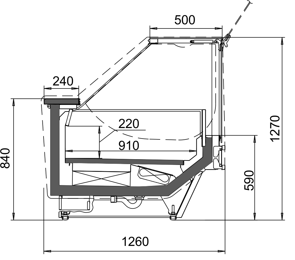 Креслення морозильної вітрини Міссурі М Cold Diamond LT