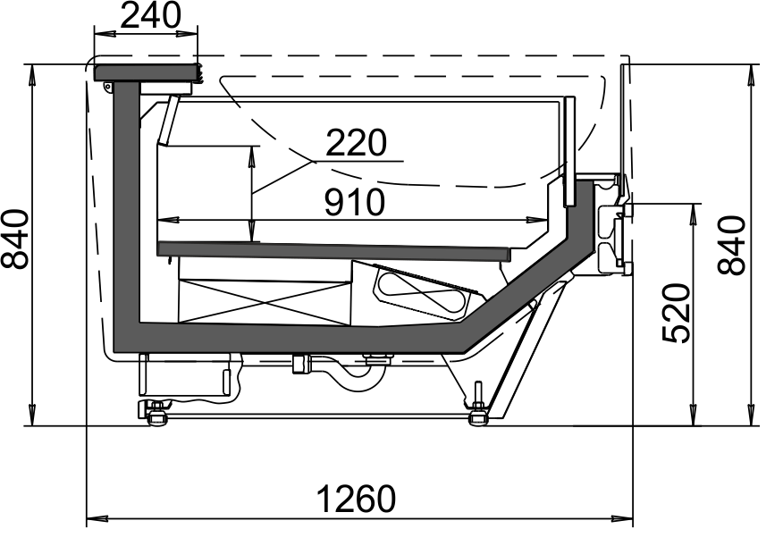Креслення морозильної вітрини Міссурі М Cold Diamond LT Self
