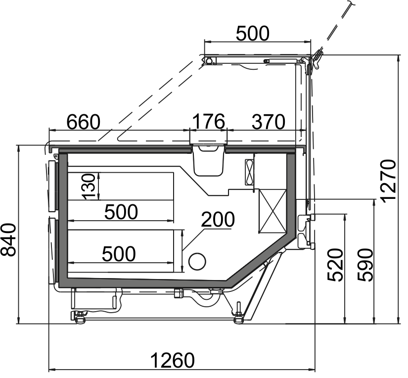 Креслення холодильних вітрин для суші та піци Міссурі М Cold Diamond Sushi/Pizza