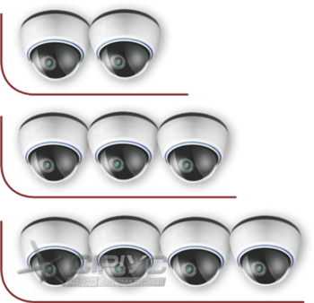 Встановлення від 2-х до 4-х внутрішніх відеокамер